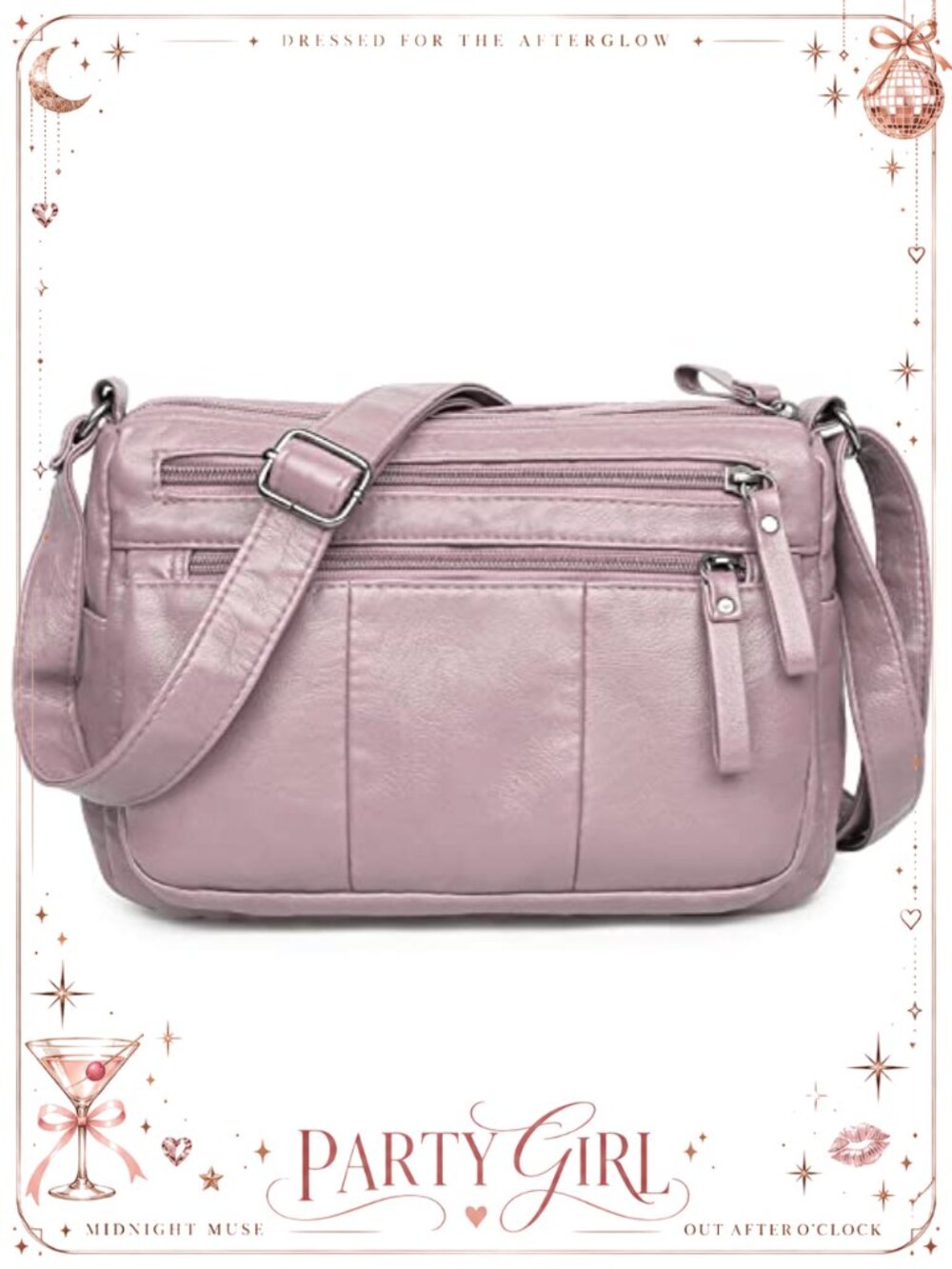 Soft PU Leather Shoulder Bag Crossbody Purse Ladies Everyday Handbag
